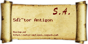 Sátor Antigon névjegykártya